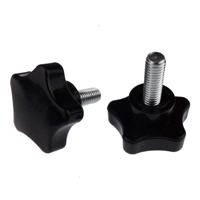 Kasteco 2 Pack M8 x 20mm (5/16"" x 13/16"") Thread Replacement Star Hand Knob Tightening Screw - Image 1